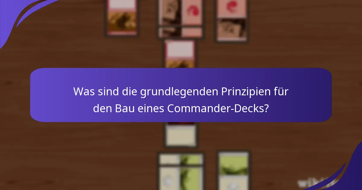 Welche Commander sind derzeit beliebt und effektiv?