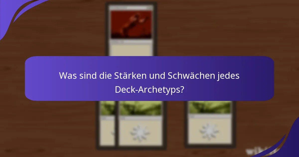 Welche Erkenntnisse bietet die Magic: The Gathering-Community über Deck-Archetypen?