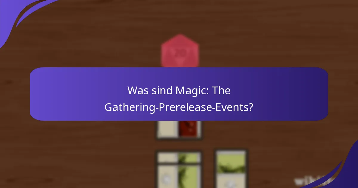 Wo kann ich Magic: The Gathering-Prerelease-Events finden?